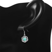 Turquoise Sterling Silver Earrings, e367